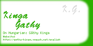 kinga gathy business card